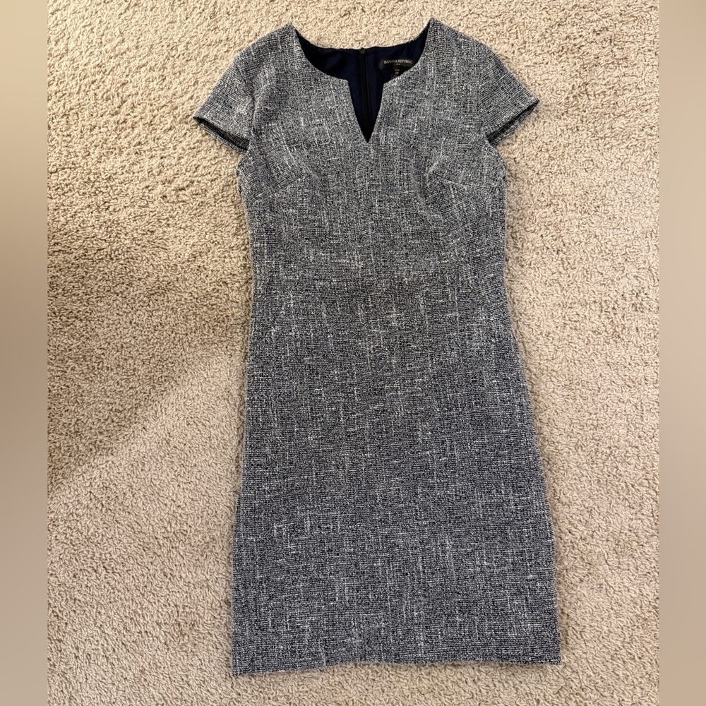 Banana Republic Gray Textured Mini Dress